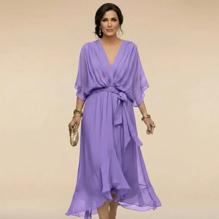 Marta | Robe en mousseline à col V