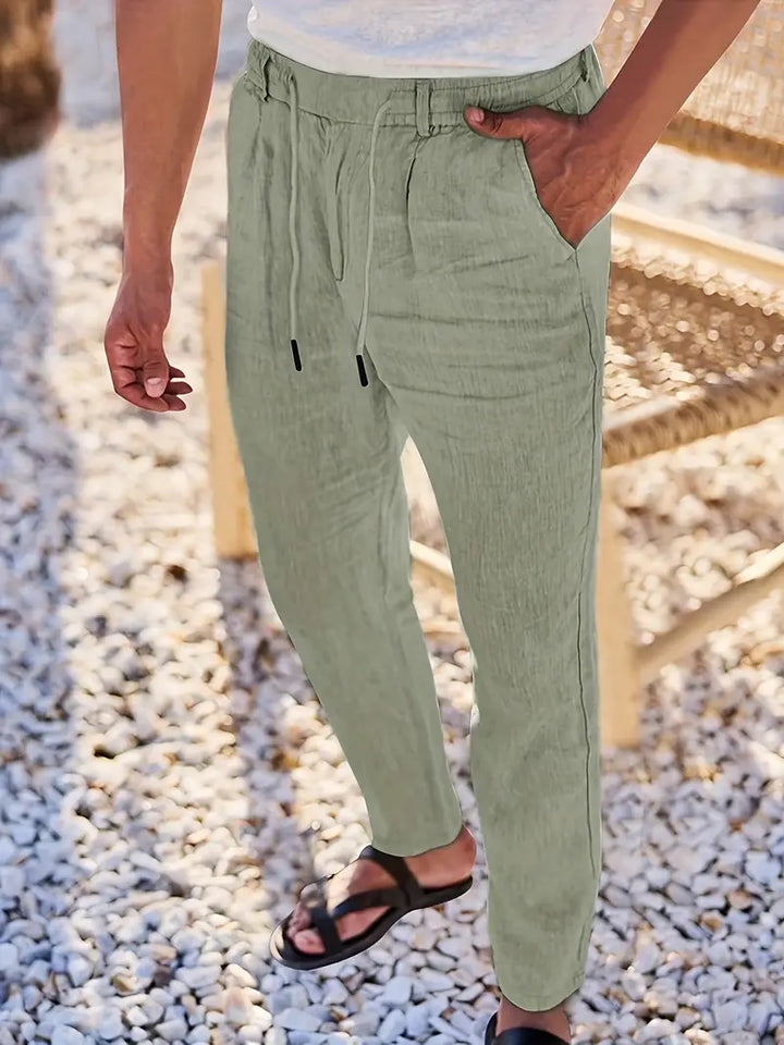 Martial | Pantalon large en lin à cordon