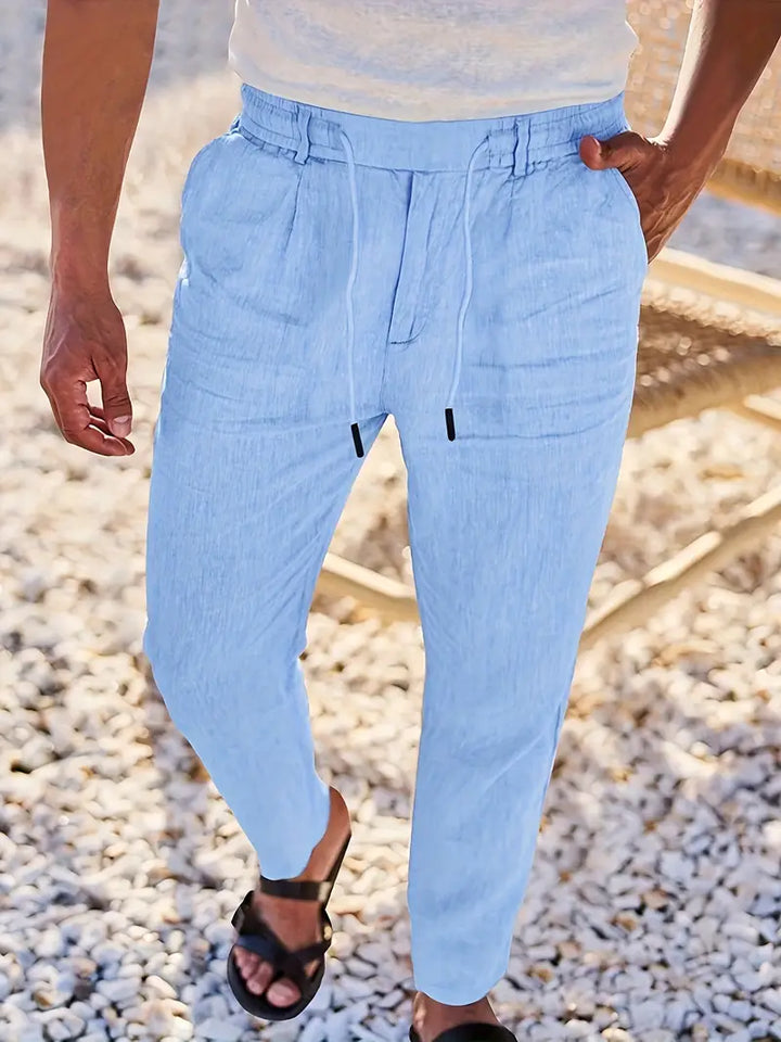 Martial | Pantalon large en lin à cordon
