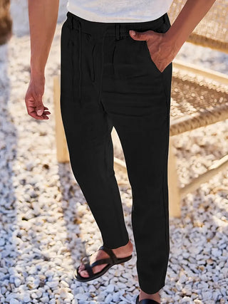 Martial | Pantalon large en lin à cordon