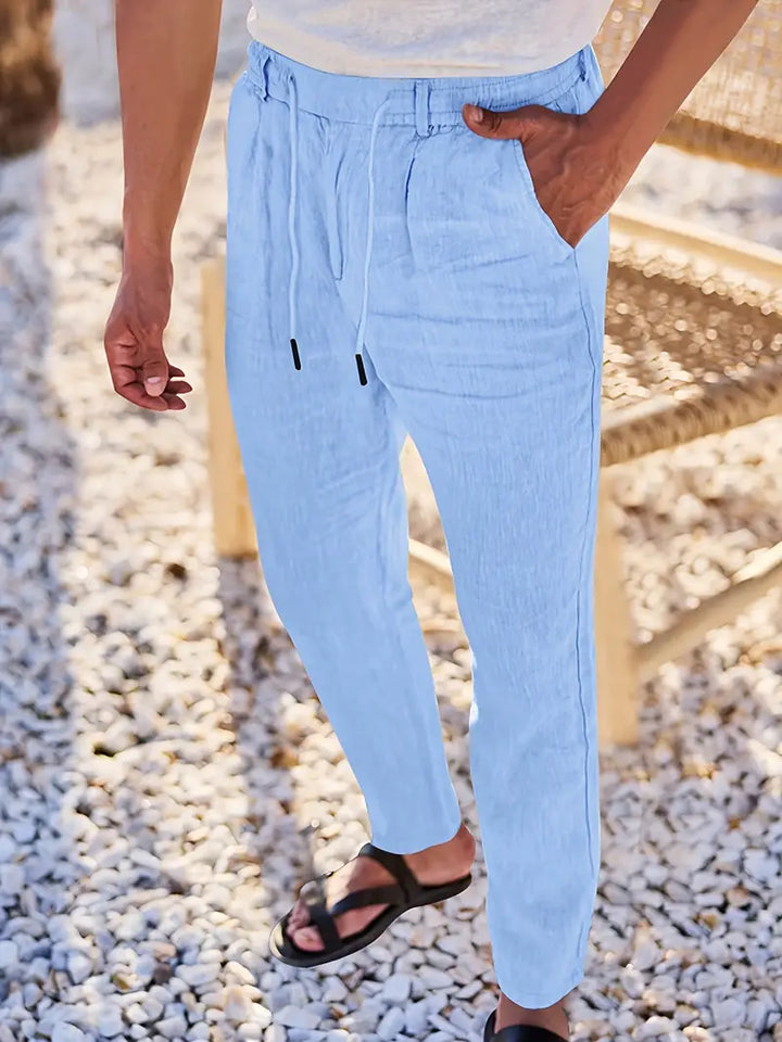 Martial | Pantalon large en lin à cordon