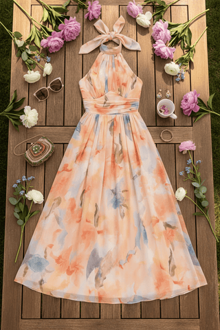 Esther | Robe à col américain