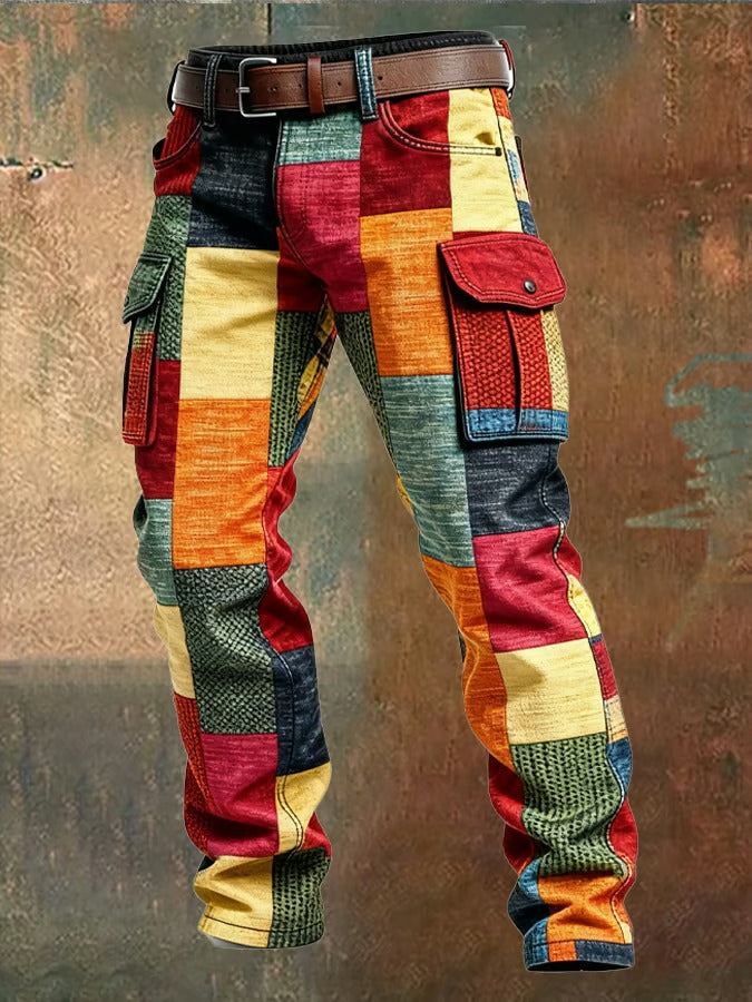 Vivien | Pantalon cargo patchwork