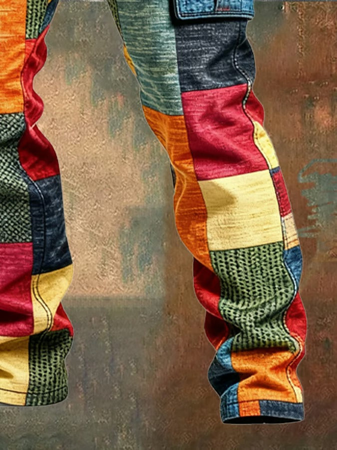 Vivien | Pantalon cargo patchwork