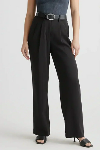 Marine – pantalon jambes larges pour femme