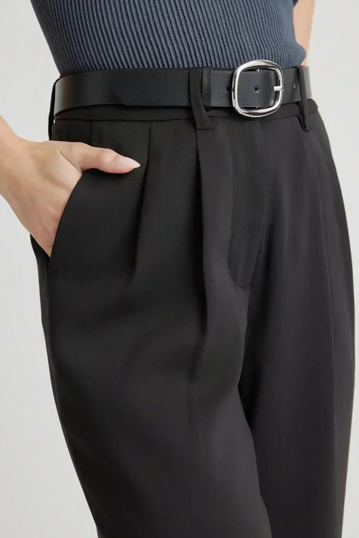 Marine | Pantalon jambes larges