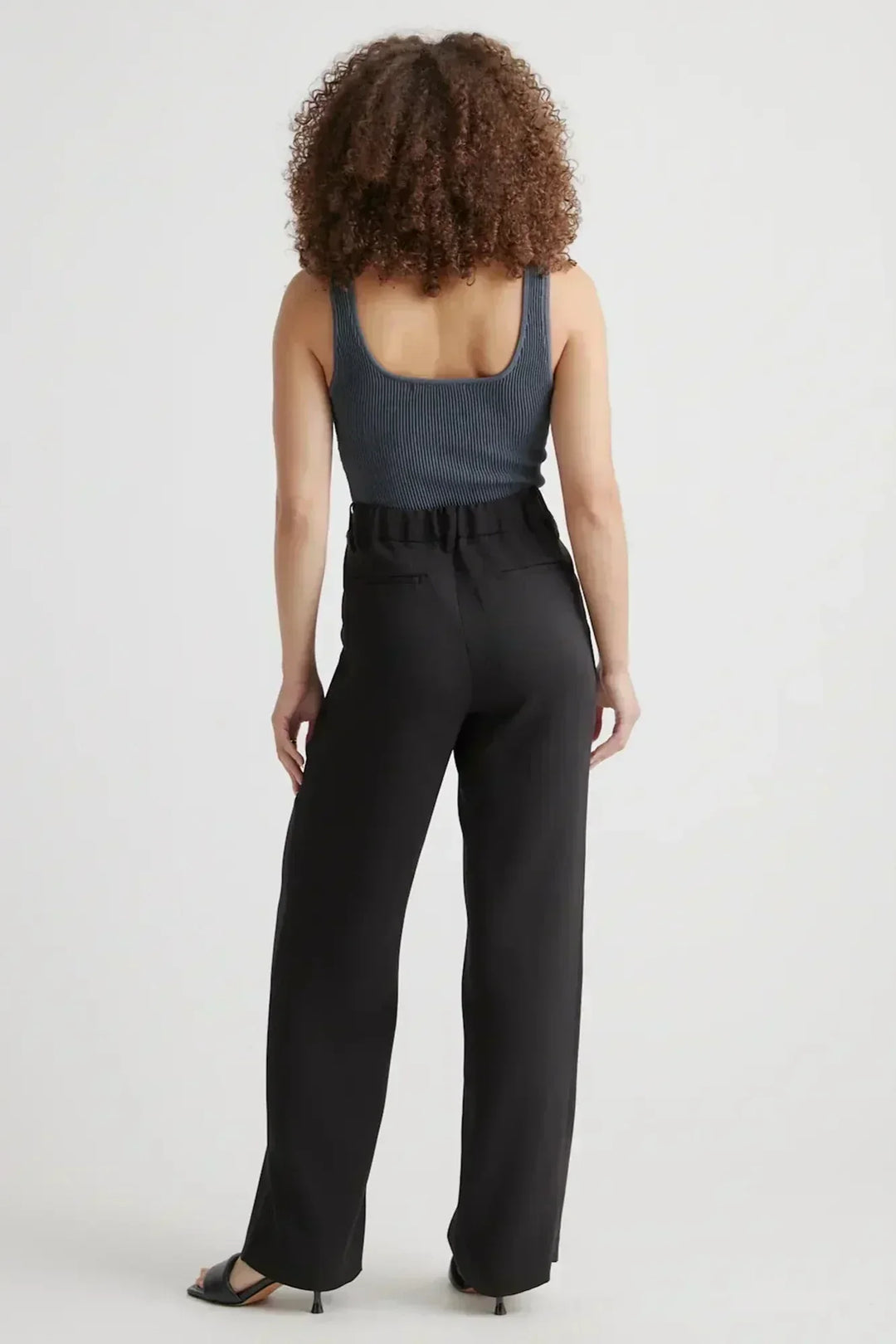 Marine | Pantalon jambes larges