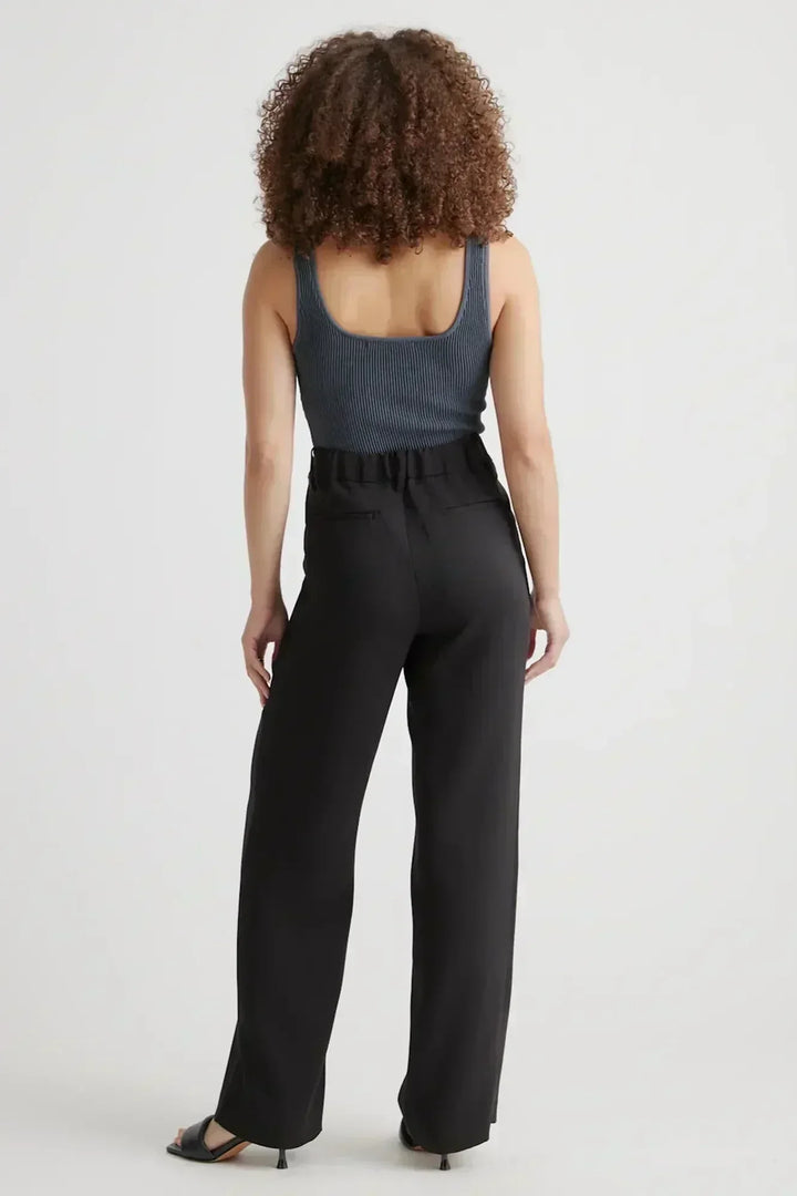 Marine | Pantalon jambes larges