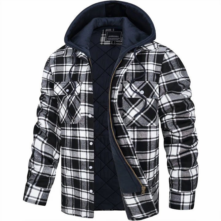 Hubert | Veste à carreaux à capuche