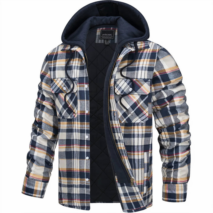 Hubert | Veste à carreaux à capuche