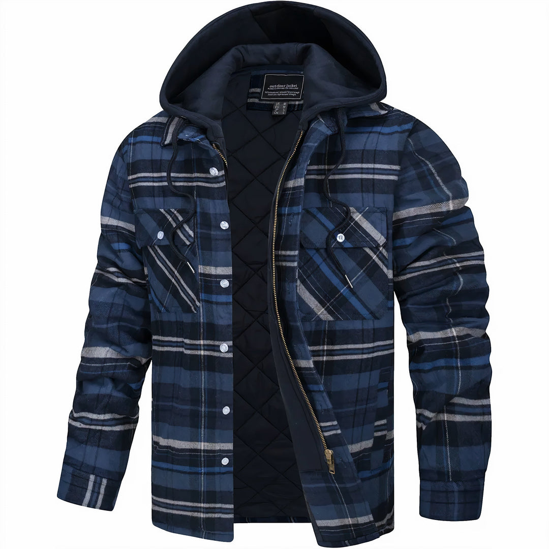 Hubert | Veste à carreaux à capuche